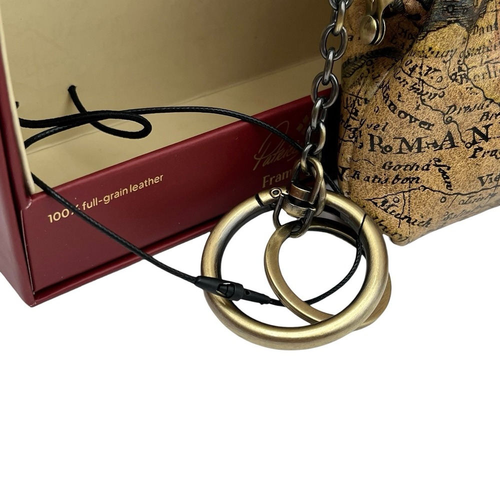 Patricia Nash Womens Leather Coin Purse European Map Print Kiss Lock in Gift Box - Picture 5 of 10
